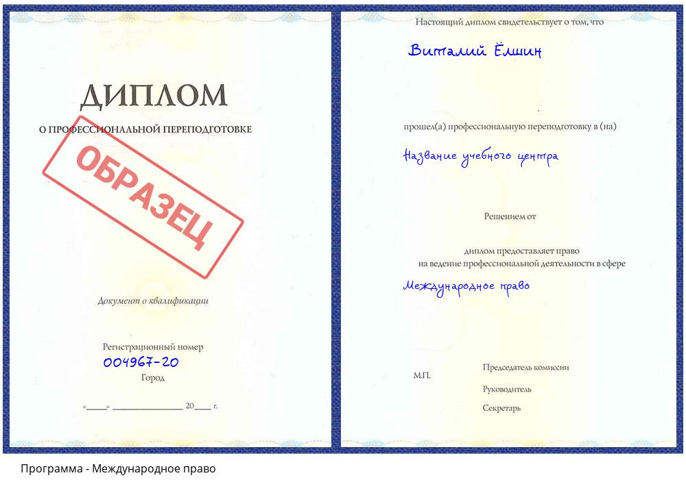 Международное право Воткинск