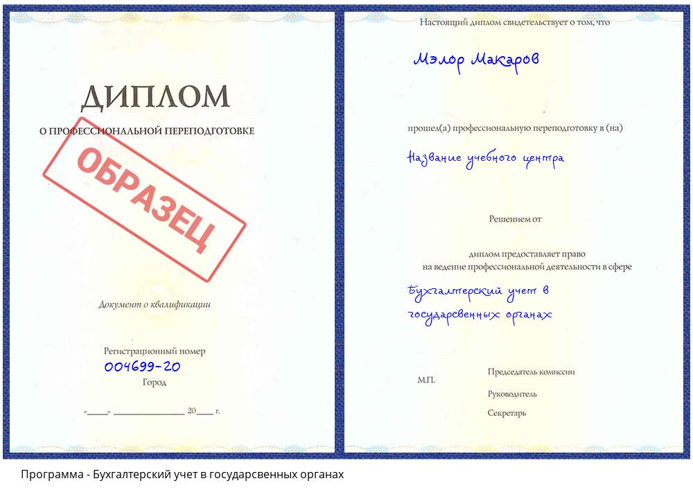 Бухгалтерский учет в государсвенных органах Воткинск